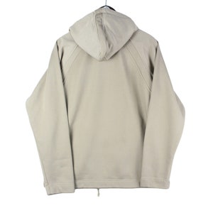 Vintage NIKE Hoodie Storlek S Herr Autentisk Basic Sport Beige Tröja med Liten Logotyp Oversize Passform Retro Streetwear 00-90-tals Hoodie bild 2