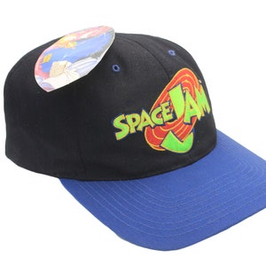 Gorra vintage Space Jam 1996 NWT auténtica, rara, retro, de los años 90, con logo grande, colección de dibujos animados de Warner Bros, mascotas, baloncesto, nueva con etiqueta
