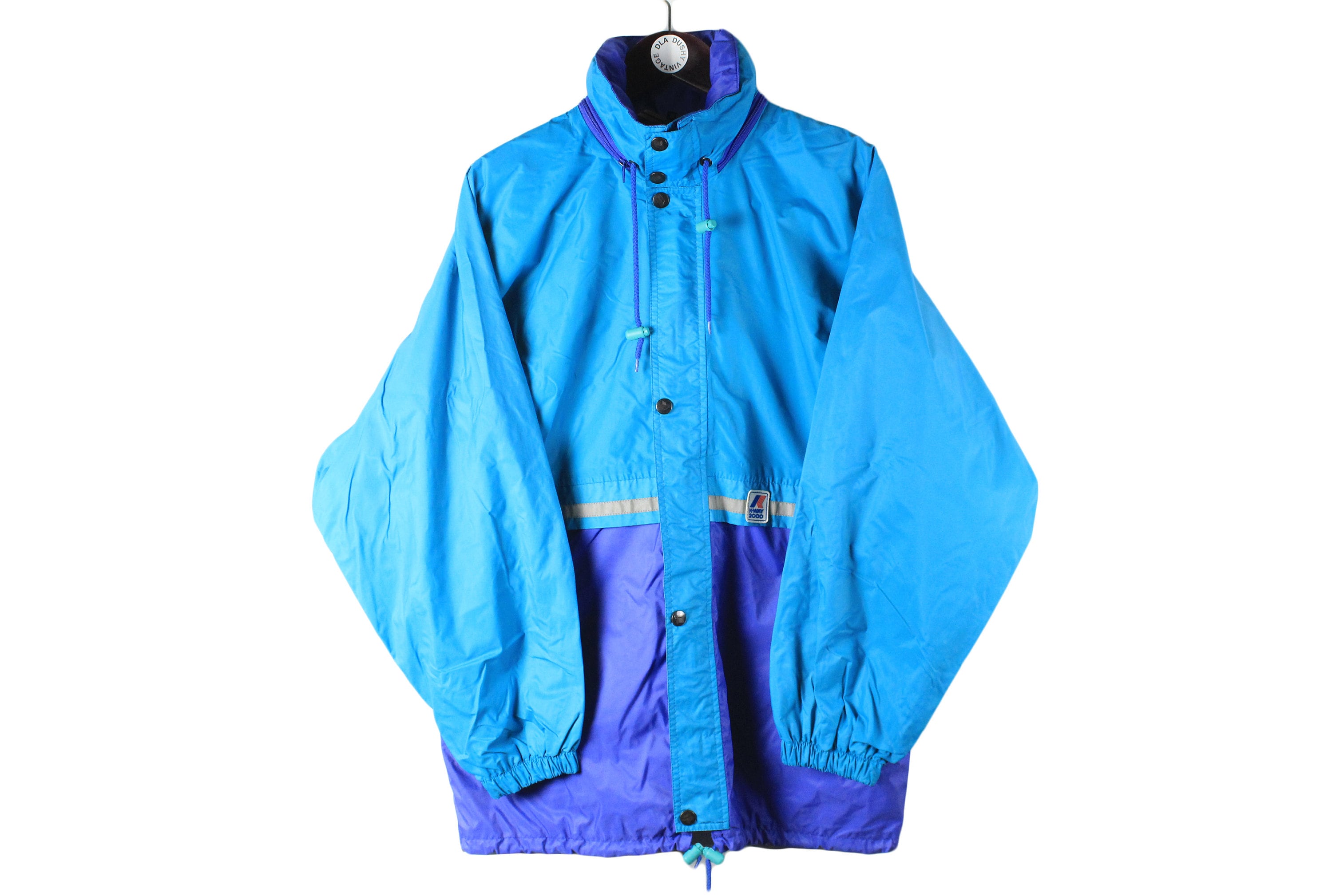 ジャケット K WAY Women Jackets K51222W 193 BLUE Jackets Woman LILY STRETCH POLY JERSEY Short BLUE DEPTH