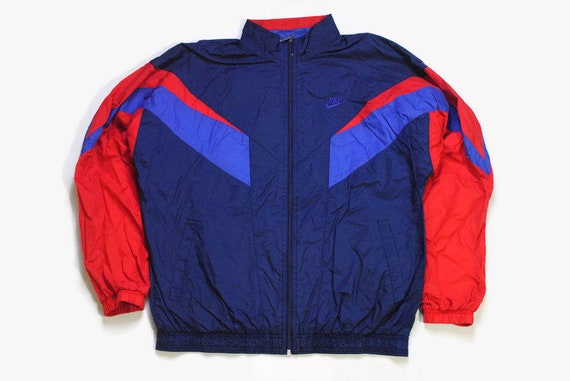 Vintage NIKE authentic track jacket Size M red blue rare retro | Etsy