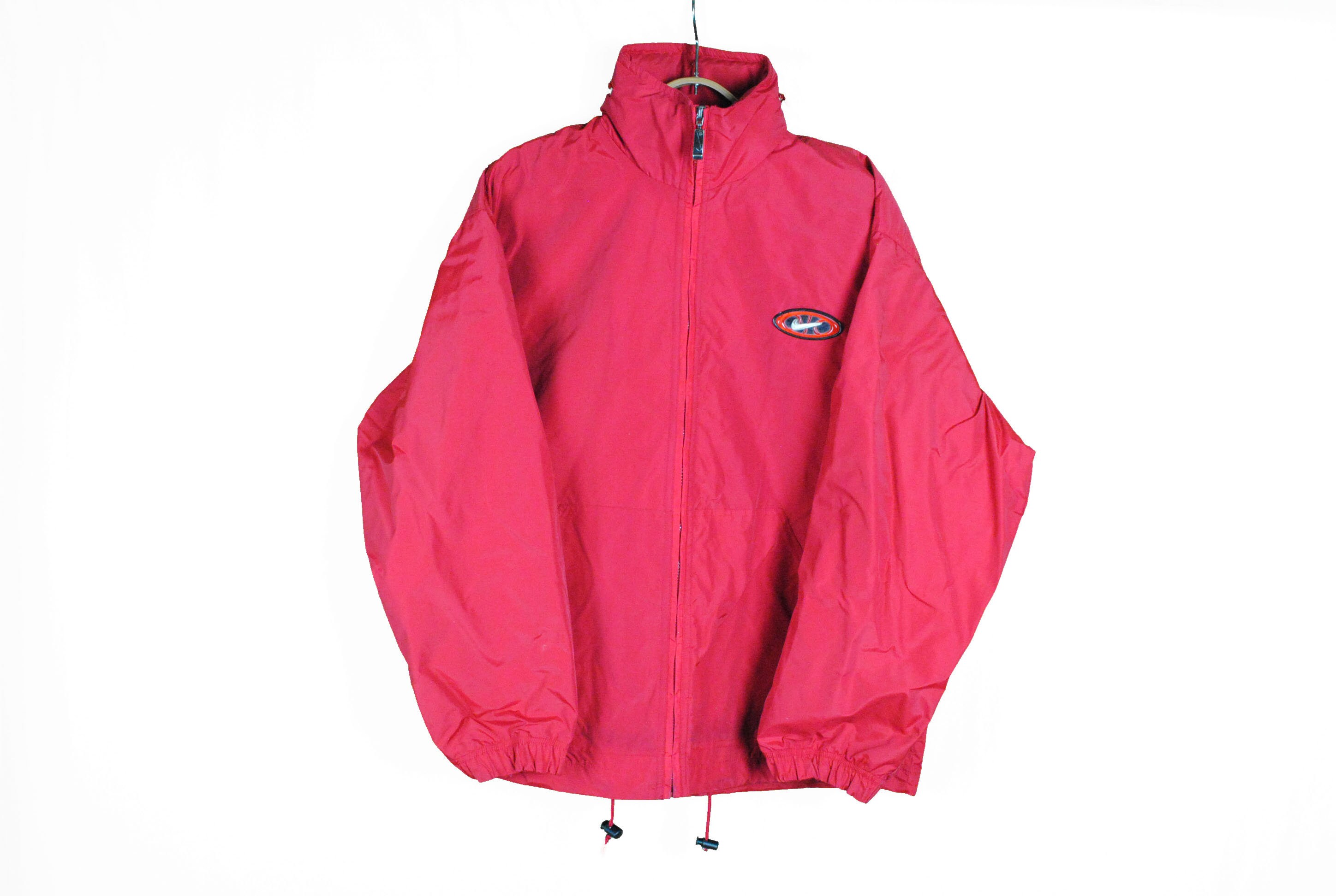 Vintage NIKE Big Logo Jacket Size M/L Red Windbreaker Rare Vintage NIKE Big Logo Jacket Size M/L Red Windbreaker Rare
