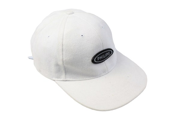 vintage PHILIPS Cap white big logo hat retro auth… - image 1