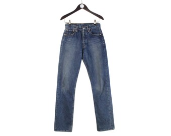 DENIME 90年代 W38 L34 Vintage Jeans W38 L34 Blue Denim High Waist 90s Zip Fly Straight