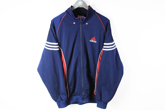 Vintage ADIDAS Men's Track Jacket Size M/L Authentic Blue