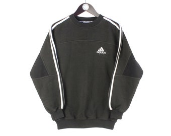 vintage ADIDAS Sweatshirt Size Women's S small logo authentic crewneck retro sport jumper athletic black 90's basic pullover streetwear