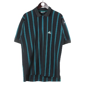 トップス 90s adidas polo shirt Vintage ADIDAS Equipment Polo T-shirt Size L Blue 90s Style