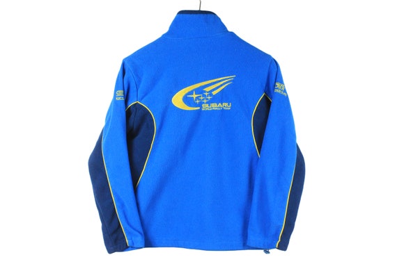 Vintage SUBARU Racing Team Fleece Sweater 1/4 Zip Size Women's S