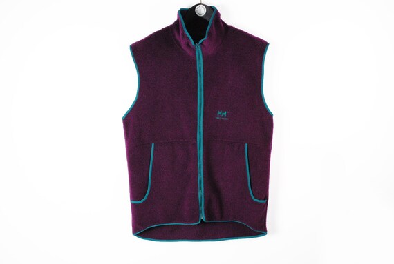 mens purple fleece vest