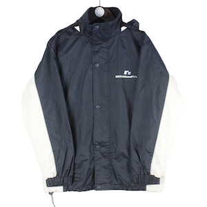 vintage BMW Team F1 Jacket race Full Zip navy blue small logo auto racing style Size men&#39;s S retro 90&#39;s formula 1 sport windbreaker