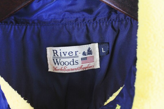 Gedragen ticket vrachtauto Vintage RIVER WOODS Fleece rugbyshirt Groot logo Team Sport - Etsy België