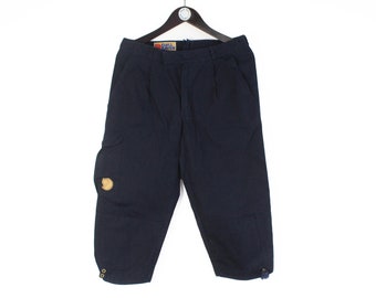Pantalones cortos vintage FJALLRAVEN talla S para hombre, ropa deportiva auténtica para deportes al aire libre, trekking, ropa deportiva, estilo retro negro, estilo atlético de verano relajado