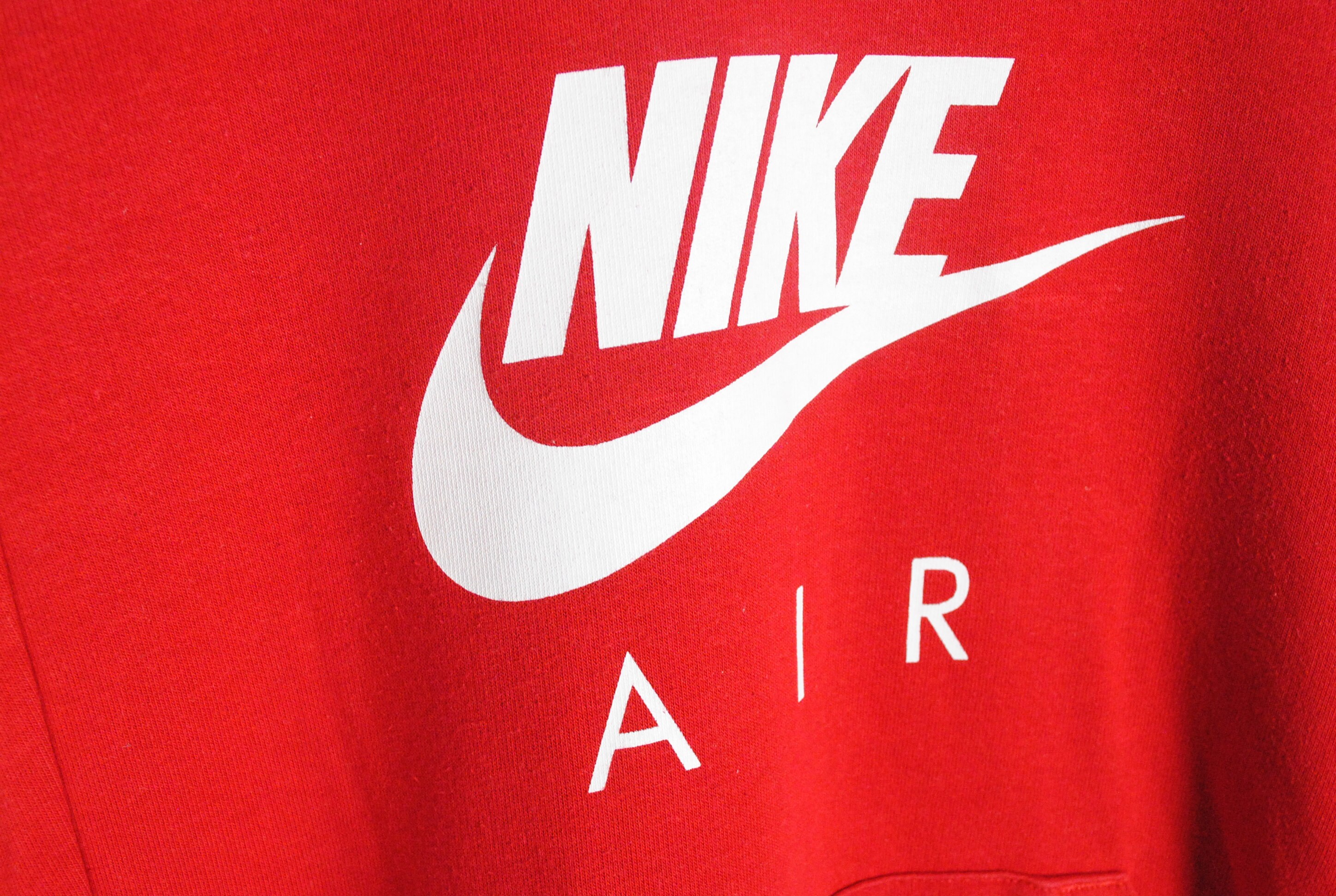 nike air red and white hoodie