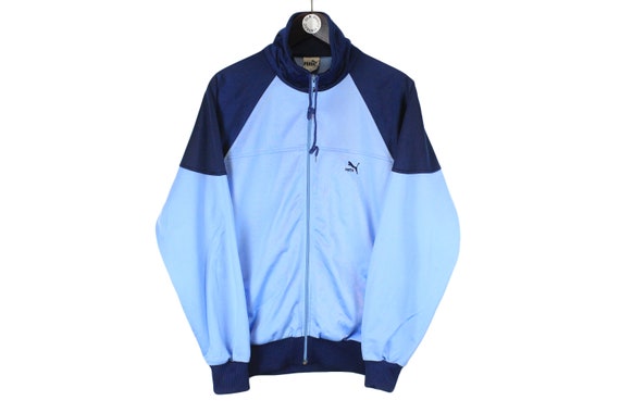 Vintage PUMA Men's Track Jacket Size M/L Authentic Blue Rare