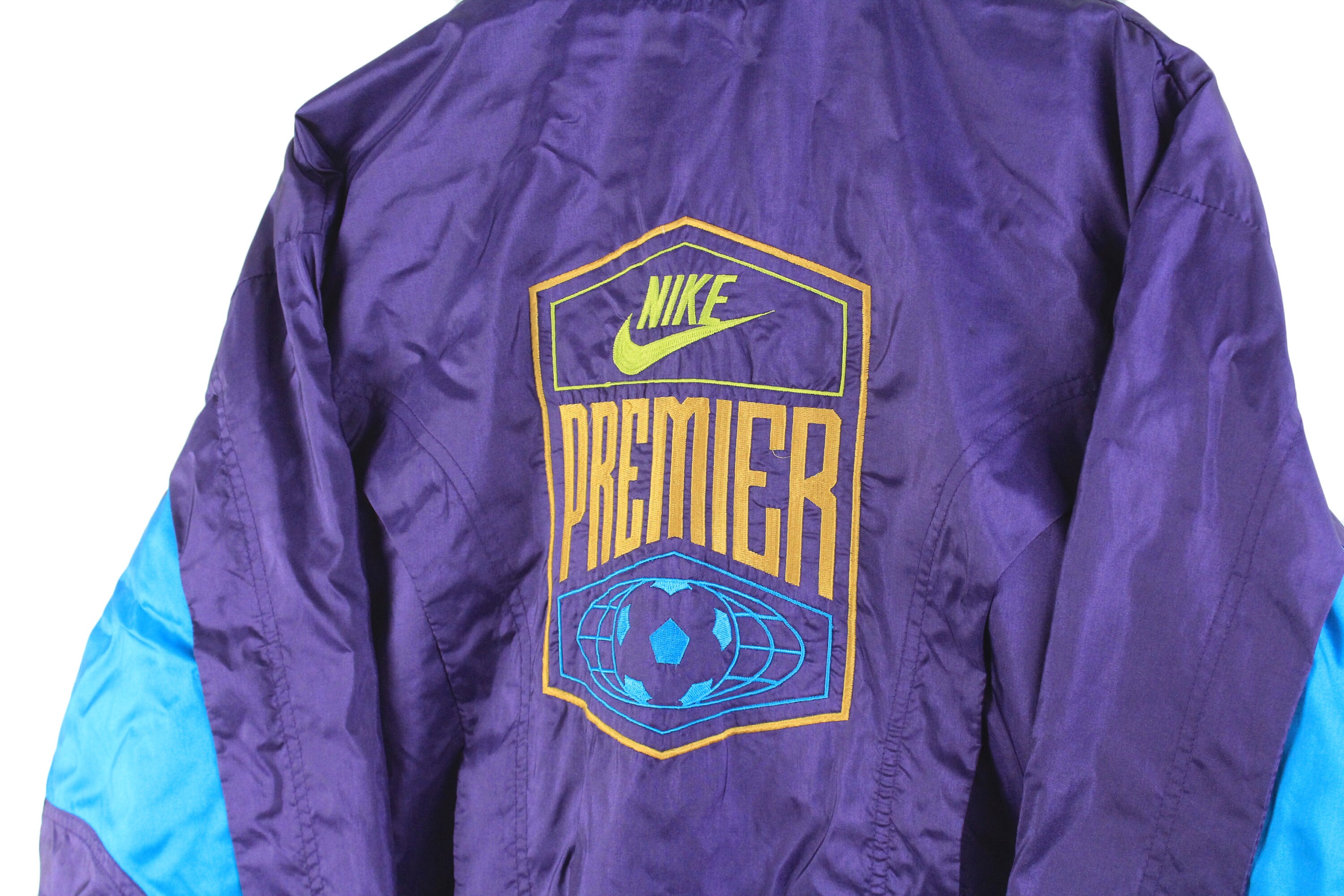 nike crop retro terry towelling track jacket in purple