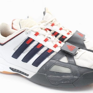 vintage ADIDAS Sneakers US 10.5 men&#39;s authentic rare retro basic athletic shoes 90s gray classic sport trainers streetwear 3 strips