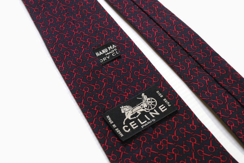 Vintage CELINE PARIS Tie Necktie Retro Beautiful Pattern Print | Etsy