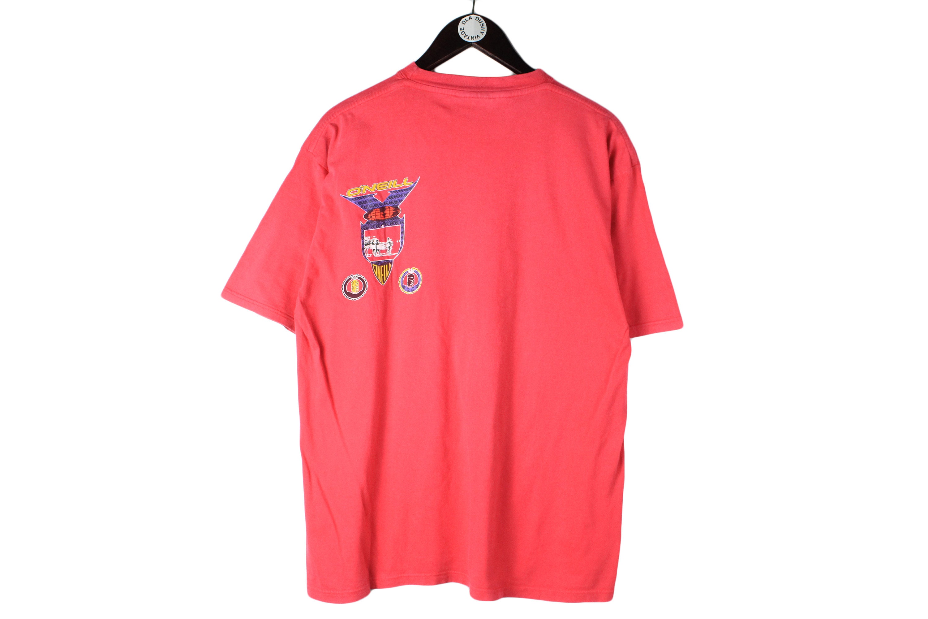 Vintage O'NEILL T-shirt Big Logo Authentic Pink Cotton