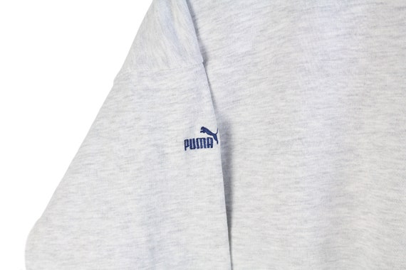 vintage PUMA sweatshirt big logo gray Size L athl… - image 5