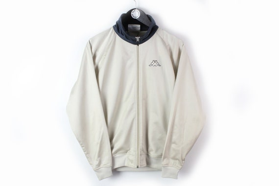 vintage KAPPA men's Track Jacket Size S white lon… - image 1