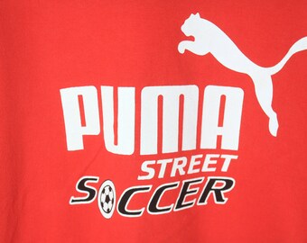 Vintage PUMA Street Soccer Kika Authentic T-shirt Red Athletic Tee