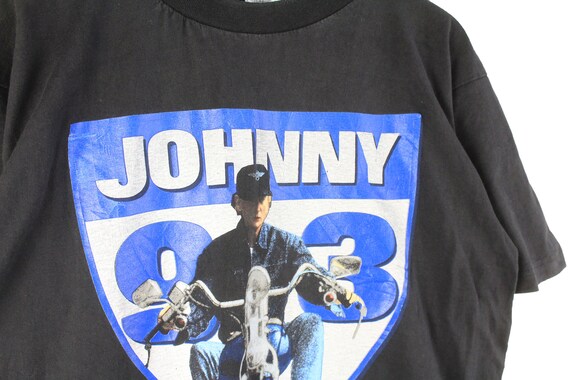 T-shirt Johnny Hallyday Tour 66 Noir - Vintage Coton Homme XL, Occasion Bon état