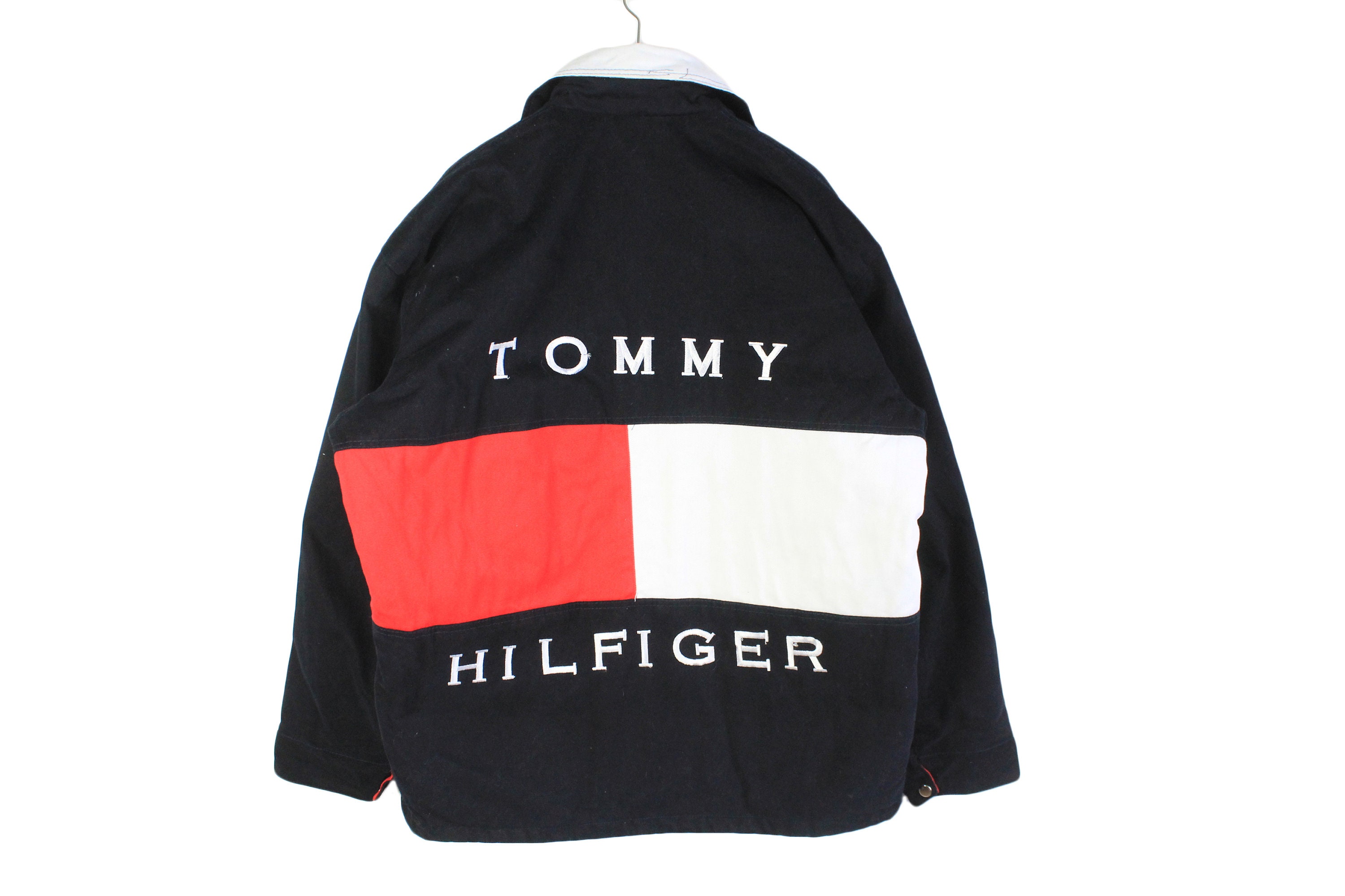 Vintage TOMMY HILFIGER Big Logo Jacket Size L/XL Men's - Etsy