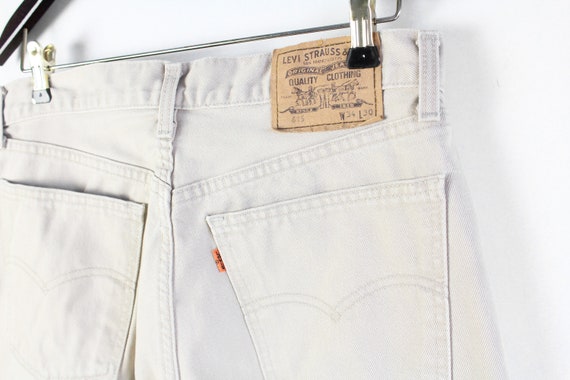 vintage LEVIS 615 Jeans authentic men's beige den… - image 4