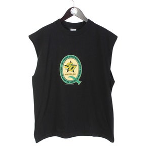 vintage STATUS QUO 1995 Tour Top t-shirt Size L men&#39;s authentic rare retro 90&#39;s sleeveless tee wear music band concert clothing big logo