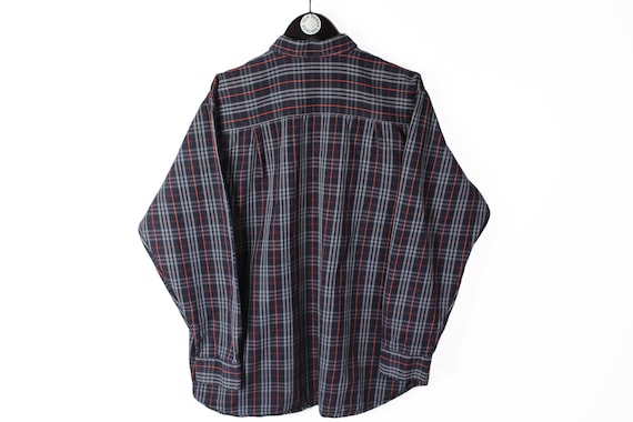 vintage BURBERRYS shirt plaid Size L authentic ra… - image 2