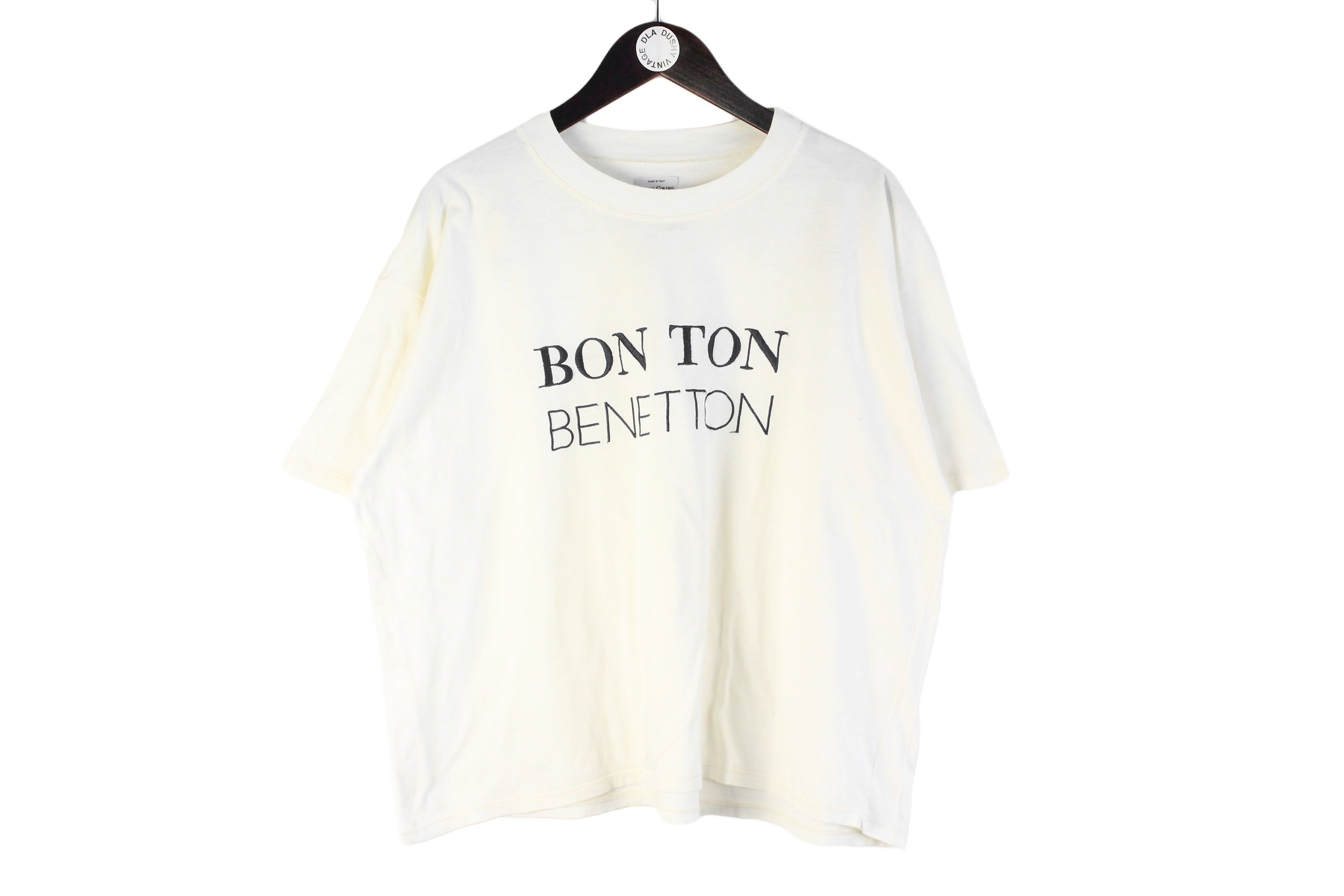 Vintage UNITED COLORS of BENETTON Bon Ton T-shirt Rare Retro