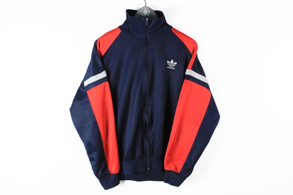 Vintage ADIDAS Men's Track Jacket Size M Authentic Navy Blue