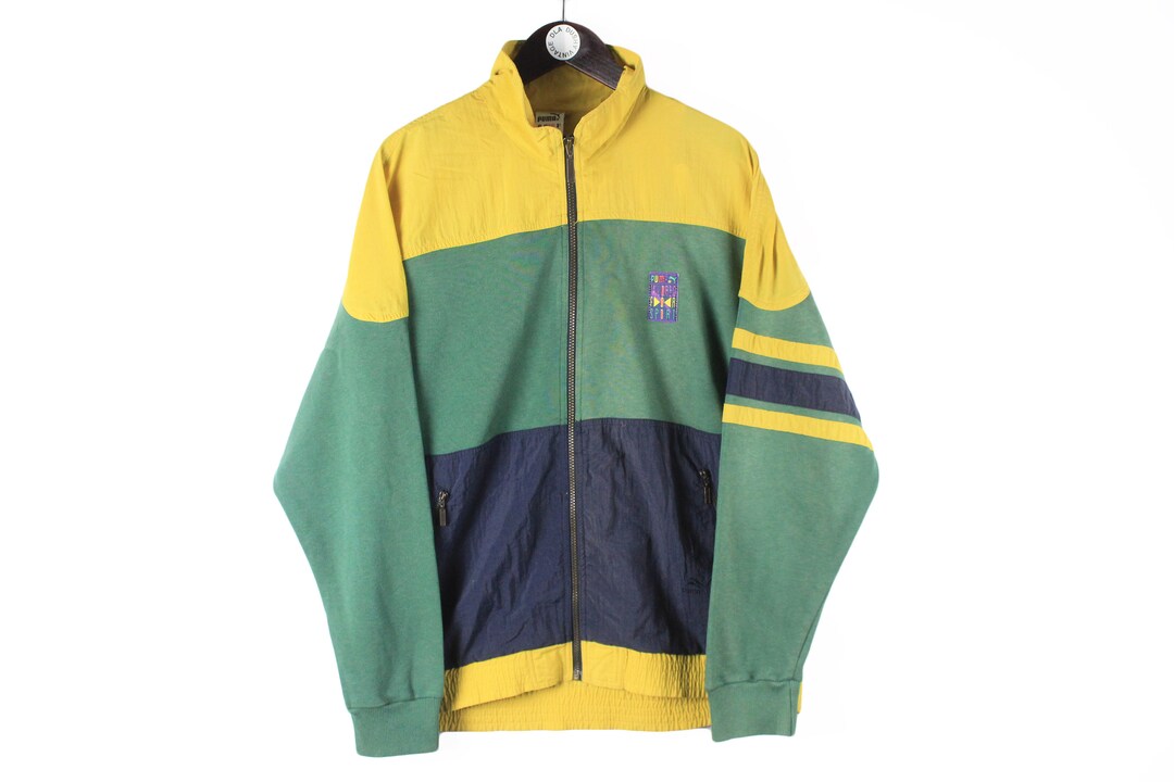 Vintage PUMA Track Jacket Size M/L Authentic Multicolor