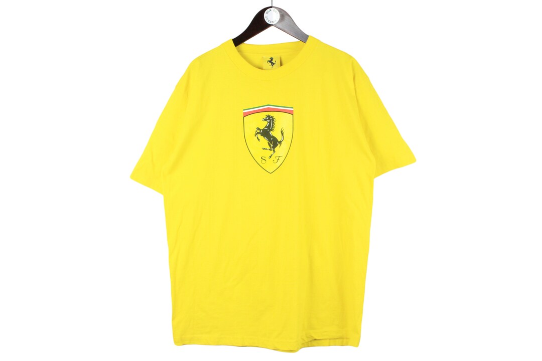 T-shirt Vintage Ferrari F1 Michael Schumacher - Équipe 1999 - Taille XL - Coton - État Très Correct