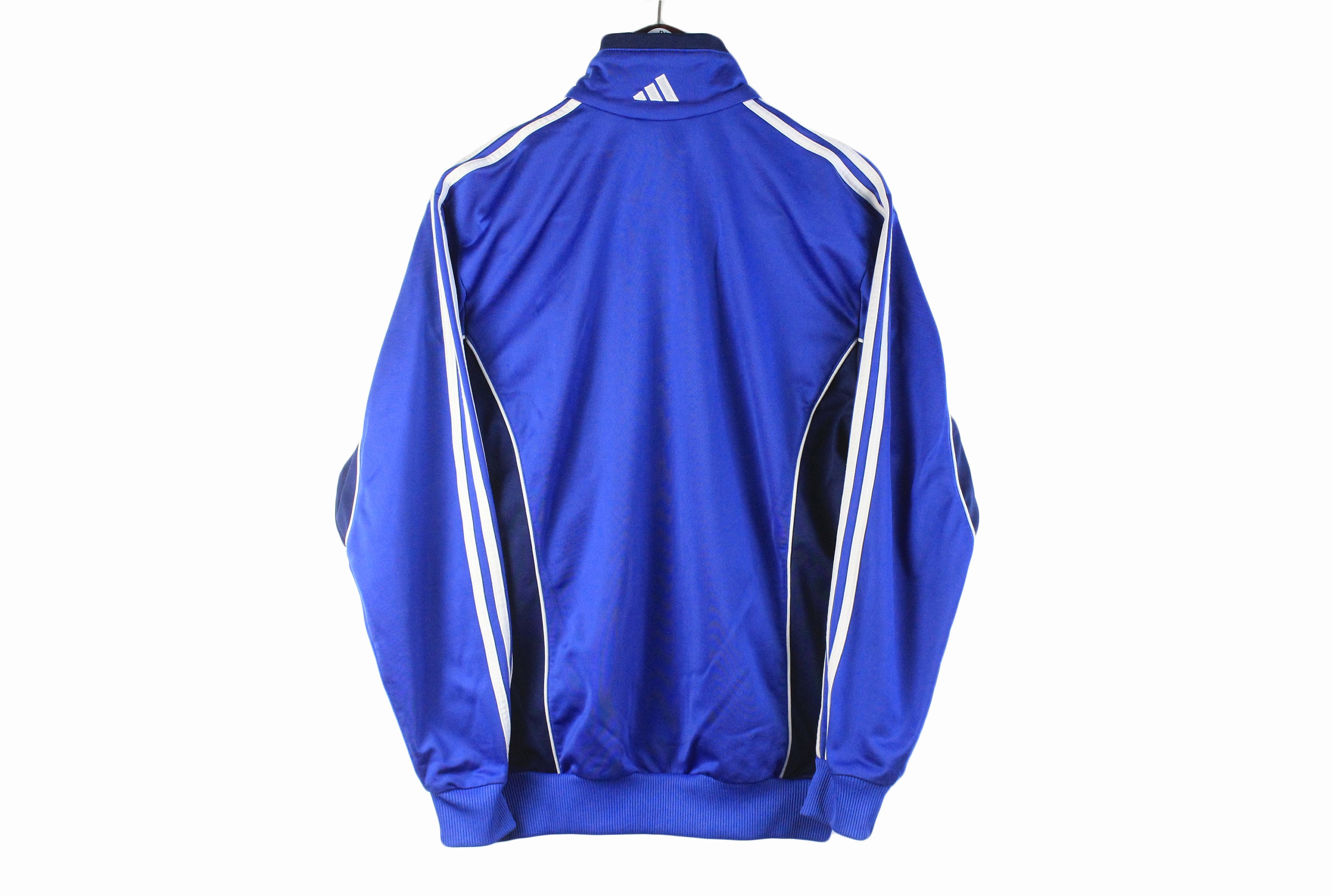 adidas 90s ビンテージ トラックジャケ　ホワイトブルー レトロデザイン 送料無料 90s adidas アディダス トラック ジャケット ジャージ