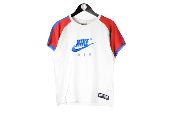 Vintage NIKE Air gros logo T shirt en coton blanc t shirt