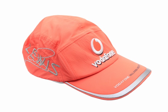 Vintage Vodafone Mclaren Mercedes Lewis Hamilton Cap Red Big Logo
