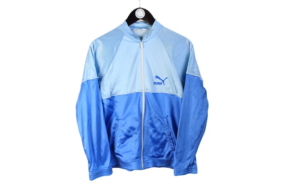 Vintage PUMA Men s Track Jacket Size S Authentic Blue Rare Retro Rave Full Zip 90s 80s Wear Style Streetwear Athletic Polyester Windbreaker Etsy Ireland