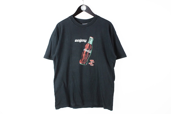 T-shirt Vintage Coca Cola Homme Taille L Gris - Occasion Très Bon état, Coupe Regular, Graphique Rétro