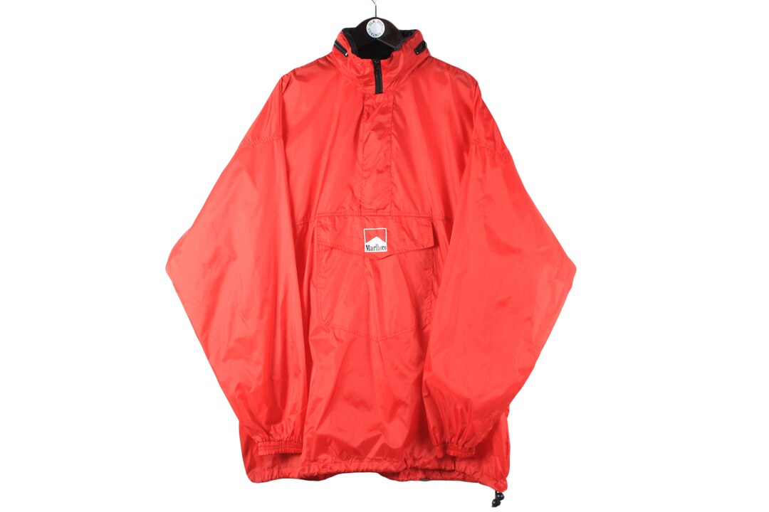 Vintage MARLBORO Jacket Anorak Authentic Rare Small Logo Retro Etsy