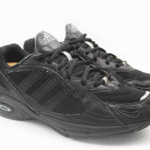 vintage ADIDAS sneakers authentic retro athletic shoes 90s sport running wear trainers black streetwear 3 stripes women&#39;s Size US 8