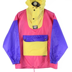 Vintage K-WAY Raincoat Hooded Jacket Oversized Men's Size L