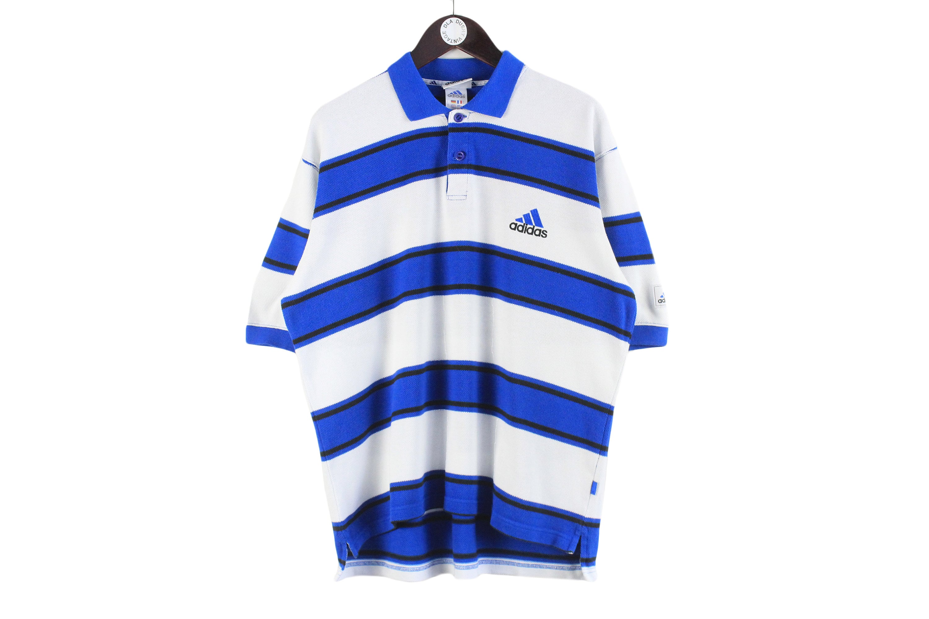 トップス Adidas 80s Polo Shirt Sport Shirt adidas '80s Premium 3-Stripes Archive Mock Mesh Polo Shirt