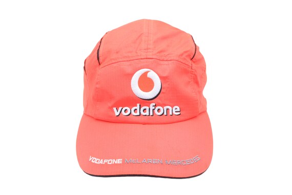 Vintage Vodafone Mclaren Mercedes Lewis Hamilton Cap Red Big Logo