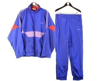 vintage ADIDAS tracksuit purple Size M retro sport originals clothing rave 90's authentic rare men's athletic suit jacket and pants