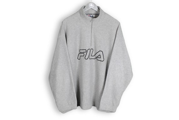 vintage FILA Fleece Sweatshirt big logo Size XL m… - image 1