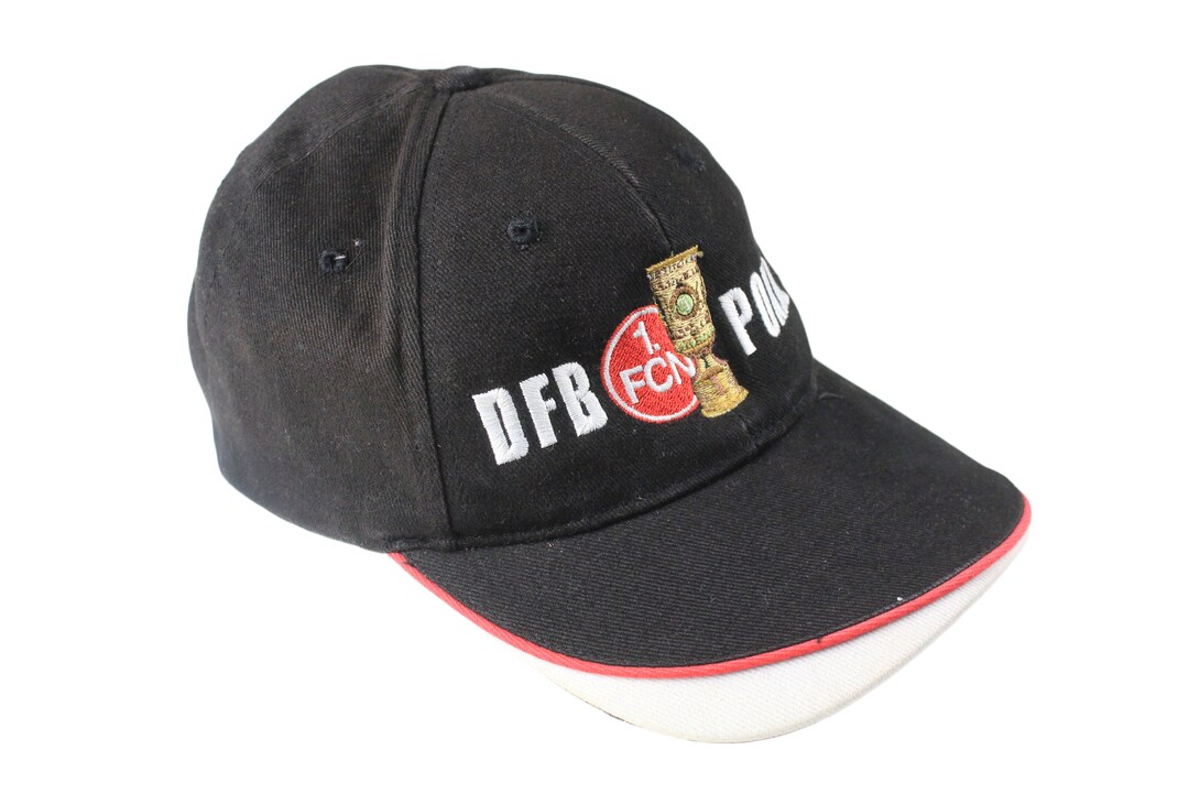 Vintage 1. FC Nürnberg DFB Pokal Cap Big Logo Black Hat One Size Retro ...