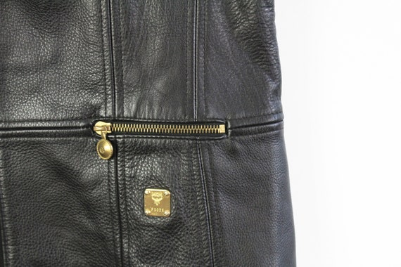 vintage MCM Essentials women's Leather and Wool V… - image 3