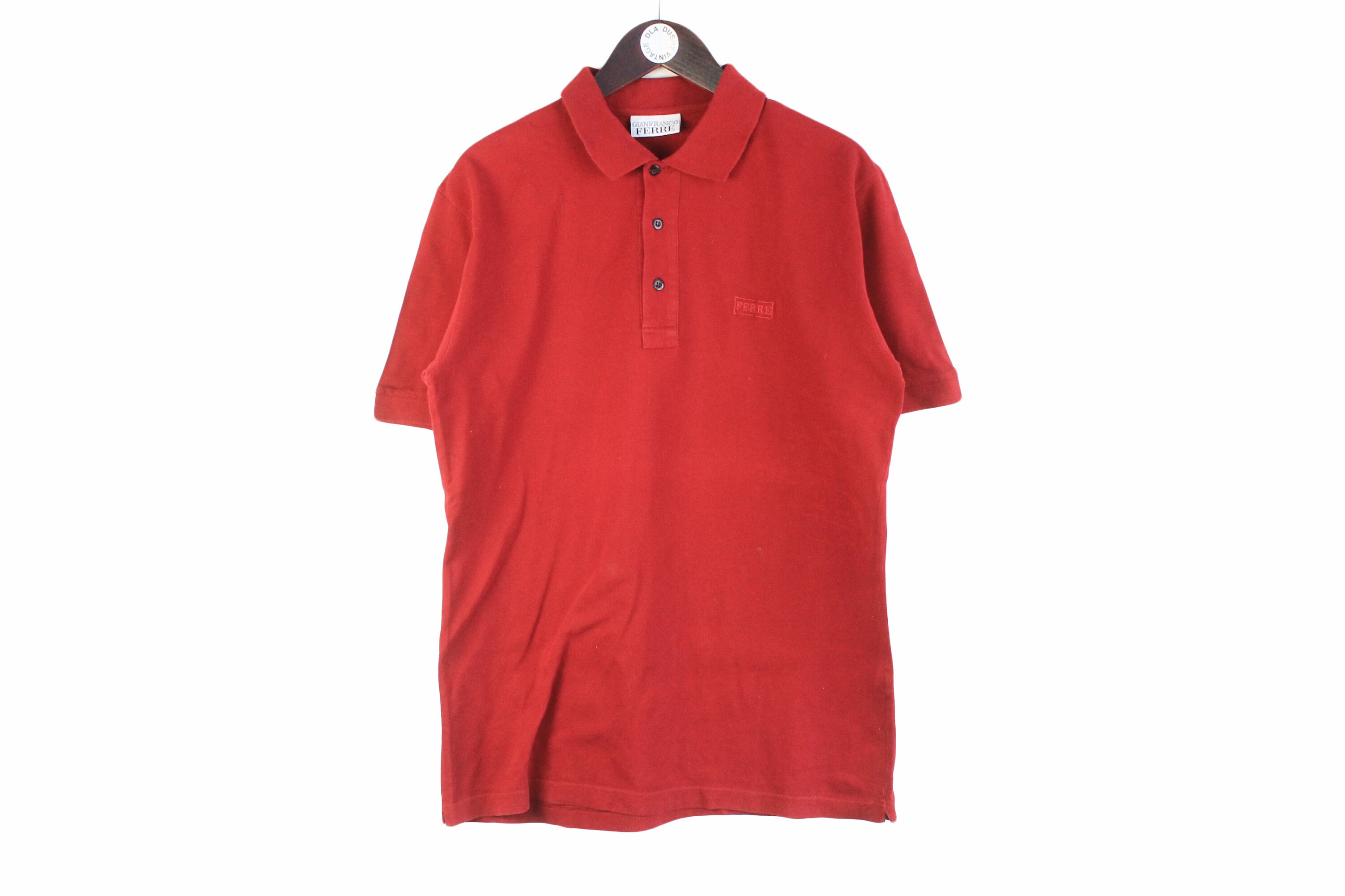 Vintage Gianfranco Ferre Polo T shirt Size Men s L Retro Outfit Red Luxury Streetwear 90 s Tee Basic Classic Top Collared Authentic Etsy UK