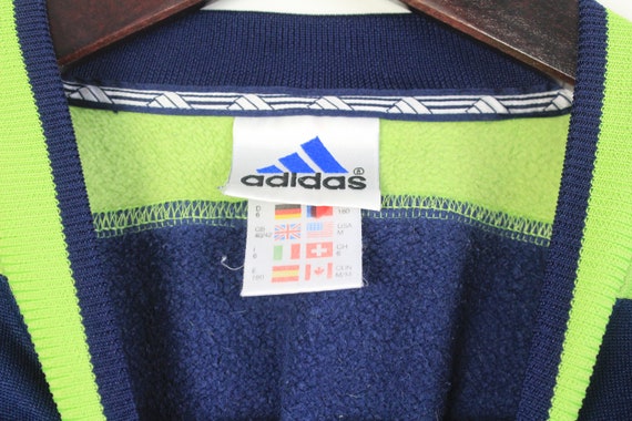 vintage ADIDAS sweatshirt Size L oversized long s… - image 4