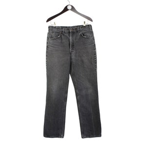 vintage LEVIS 619 JEANS authentic men&#39;s Black Jean Pants Size W 34 L 32 trousers retro classic work wear 90s denim old school made in Canada